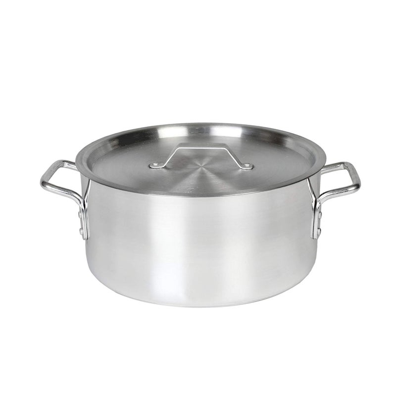 Thunder Group 12 Quart Aluminum Braiser with Lid - Image 1